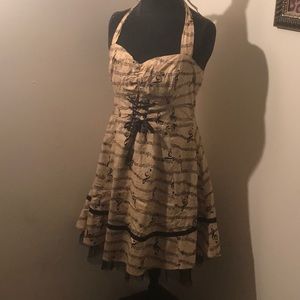 Musical Notes Halter Dress.